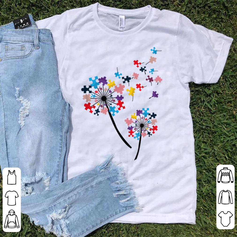 Awesome Dandelion Puzzle Pieces Autism Awareness shirt