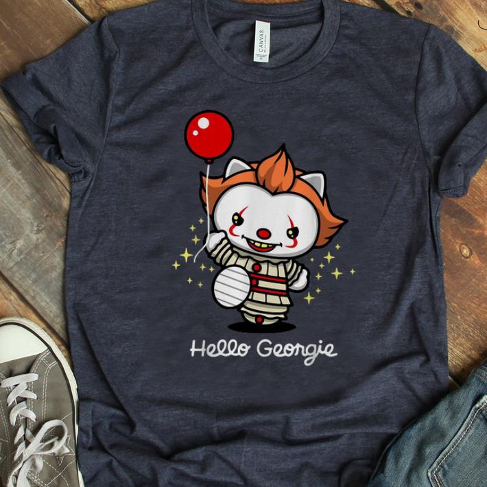 Awesome Pennywise Cat Hello Georgie IT Halloween Cats Lover shirt