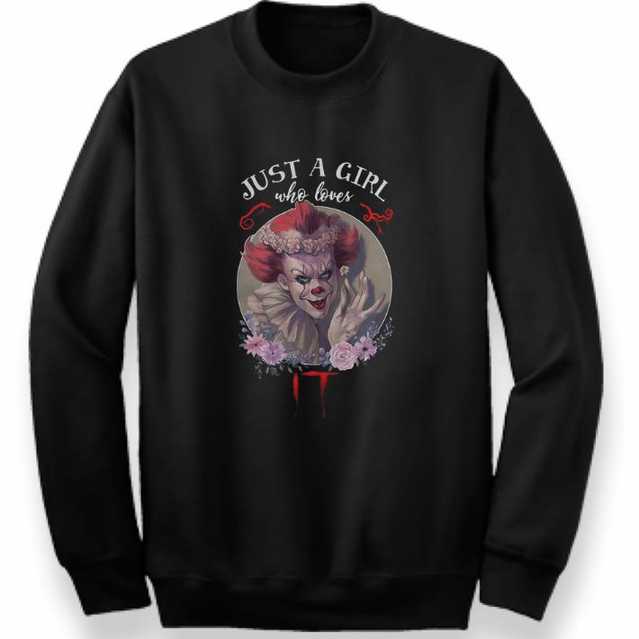 Awesome Pennywise Just a girl who love IT floral shirt 6 Awesome Pennywise Just a girl who love IT floral shirt