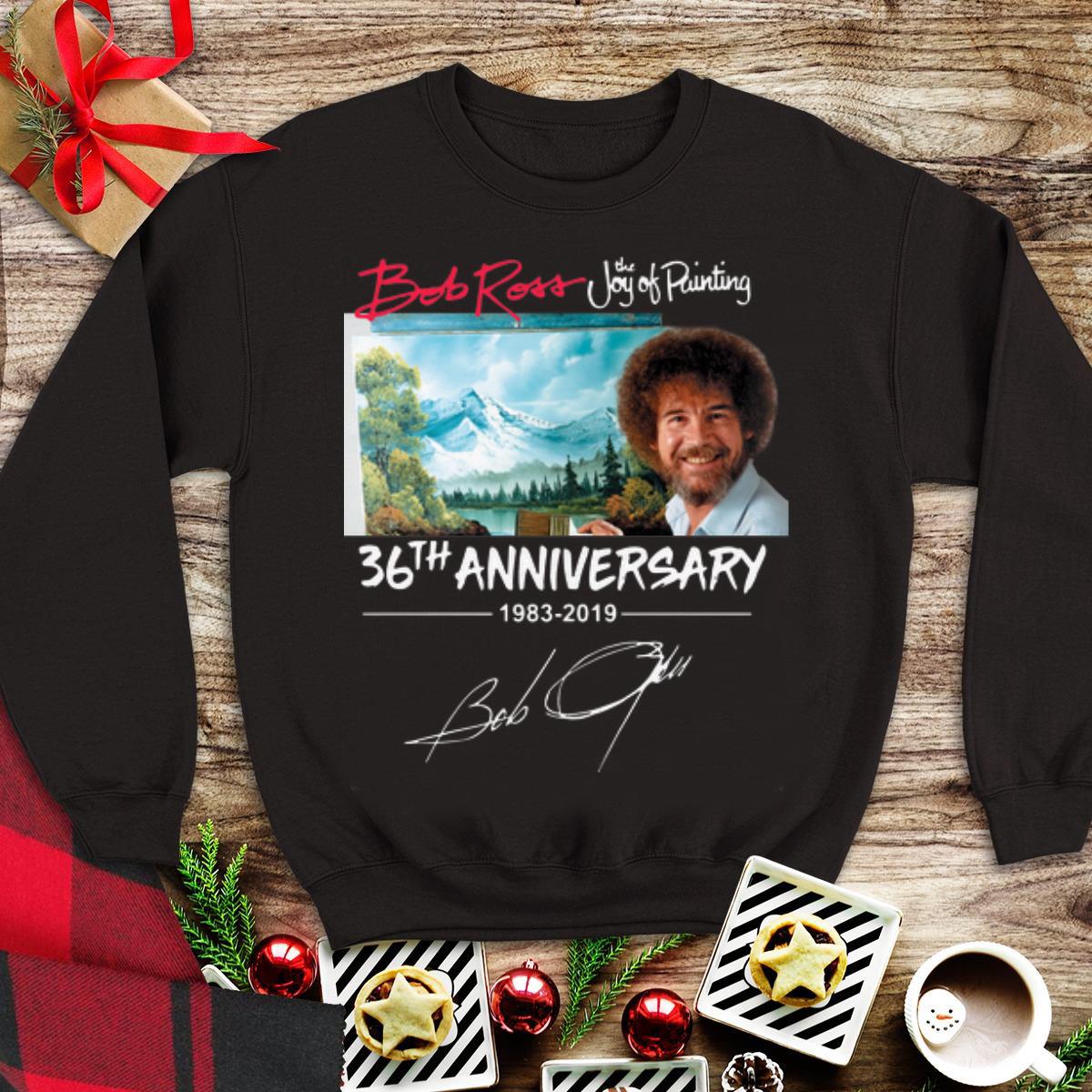 Awesome The Joy of Painting Bob Ross 36th Anniversary Signature shirt