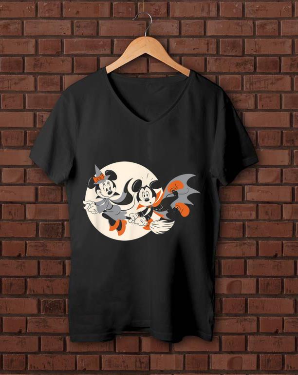 Beautiful Disney Halloween Mickey And Minnie Flying shirt