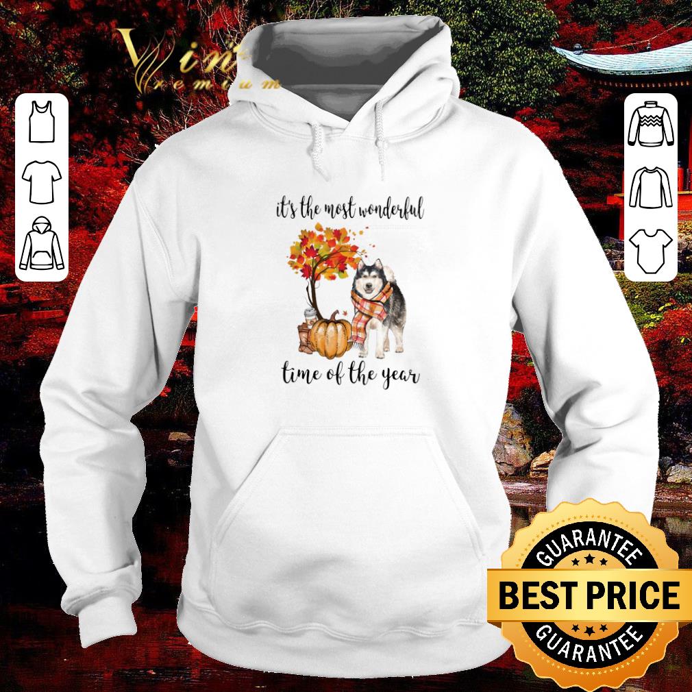 Funny Alaskan Husky it's the most wonderful time of the year shirt