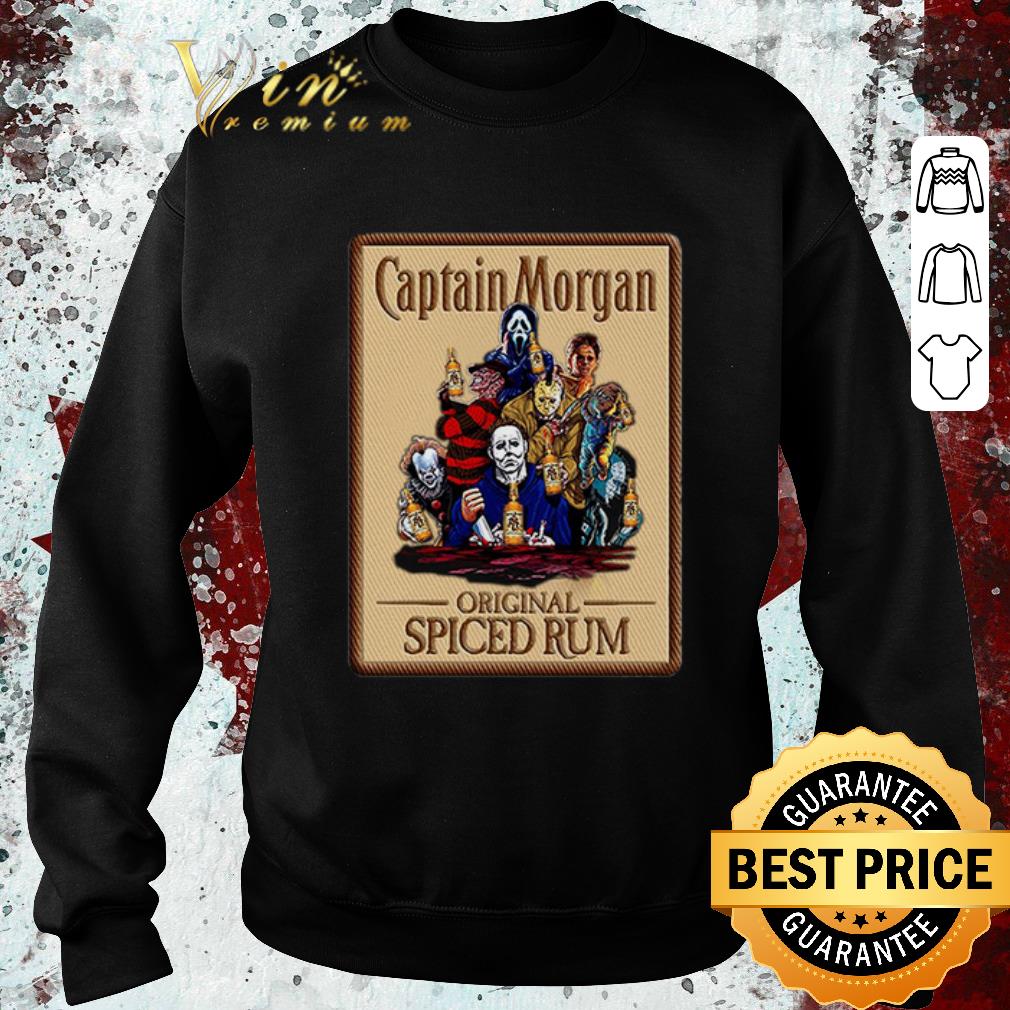 Funny Horror Movie Characters Captain Morgan original spiced rum shirt