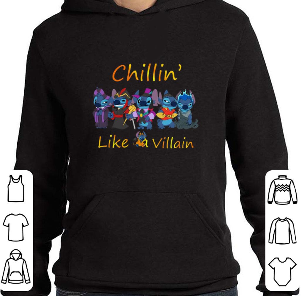 Funny Stitch chillin' like a villain shirt