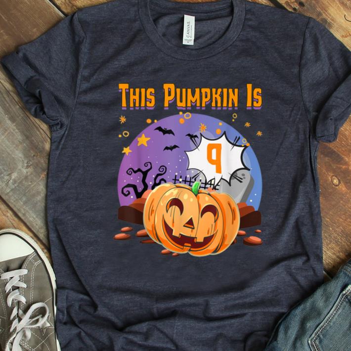 Hot 9th Birthday Halloween Pumpkin For Kids Born 2010 shirt