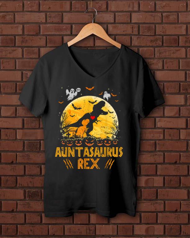 Hot Auntasaurus Rex Moon Halloween Family Matching shirt