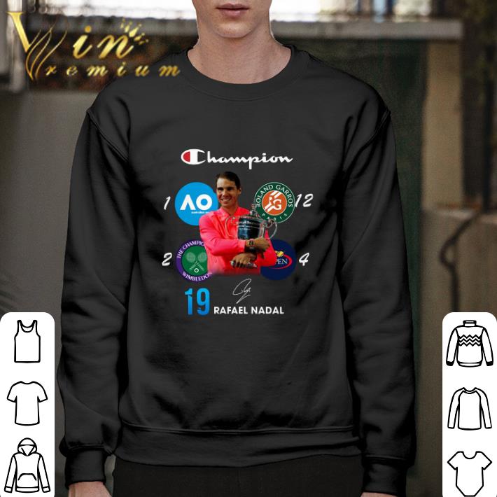 Hot Champion Wimbledon Rafael Nadal 19 Roland Garros US Open shirt
