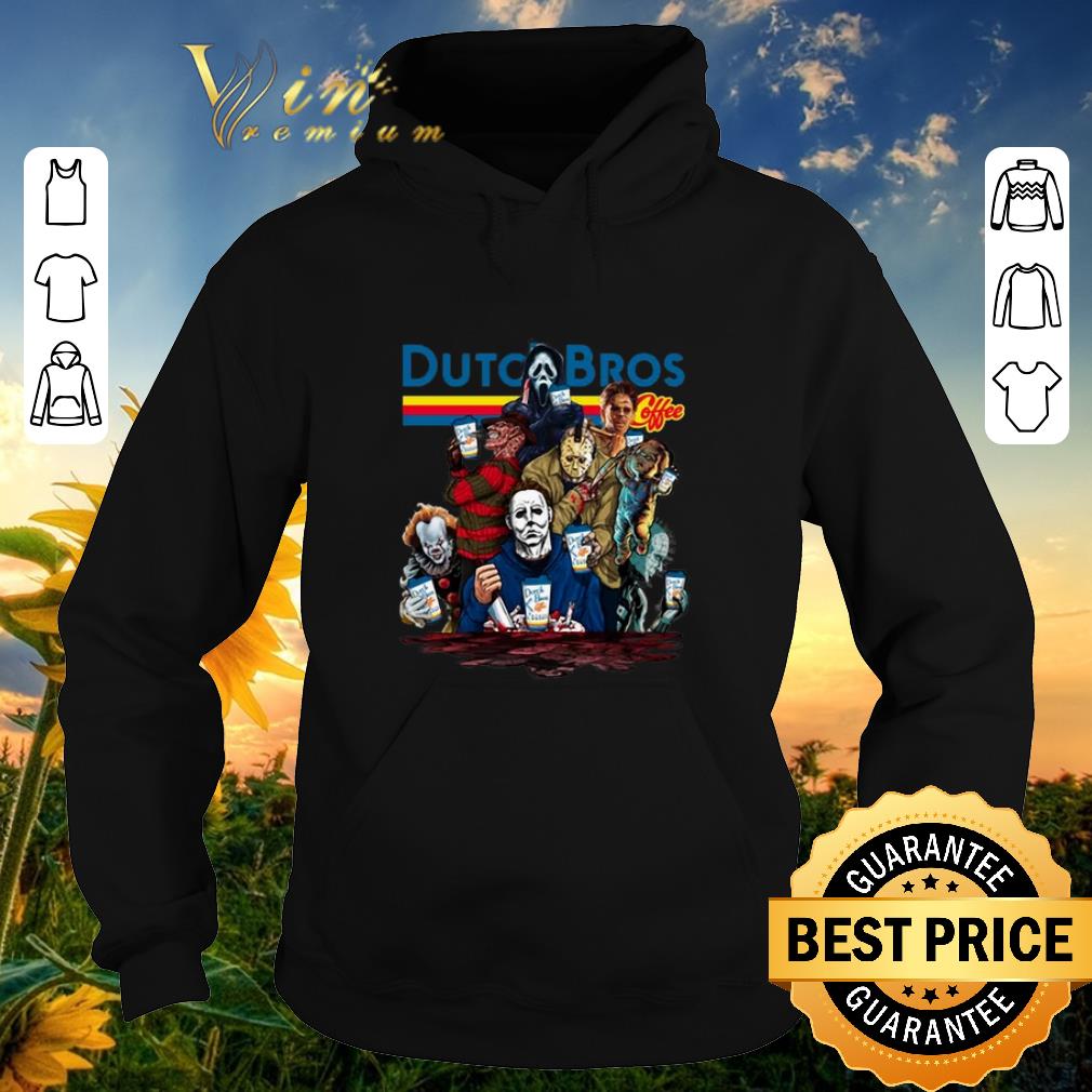 Hot Dutch Bros Coffee Horror movie characters shirt sweater