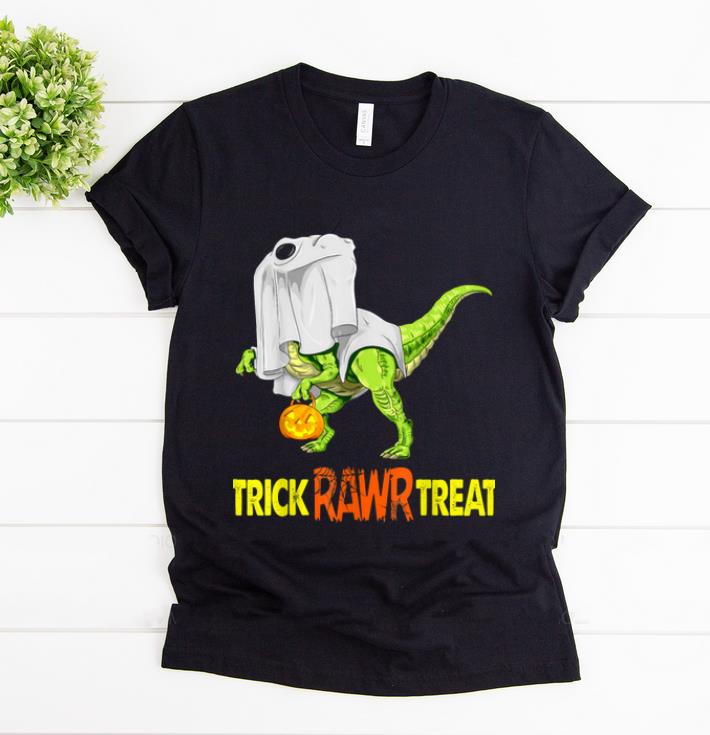 Hot Halloween T Rex Dinosaur Ghost Trick Rawr Treat Funny Cute shirt