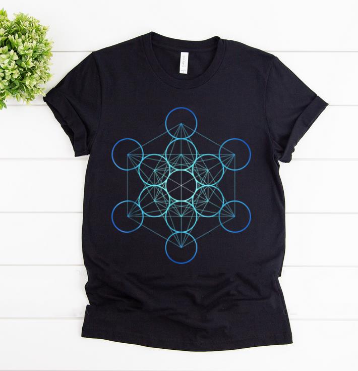 Hot Indigo Metatron's Cube Sacred Geometry shirt