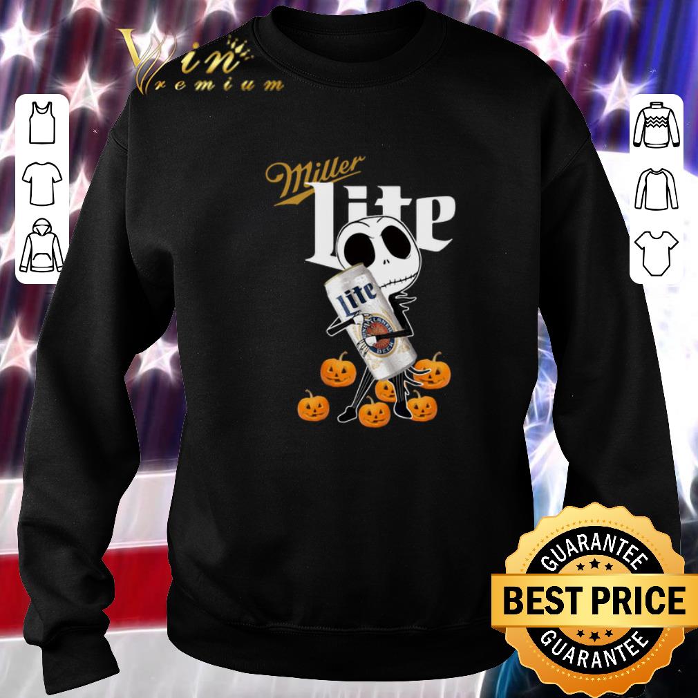 Hot Jack Skellington hug Miller Lite pumpkins shirt 6 Hot Jack Skellington hug Miller Lite pumpkins shirt