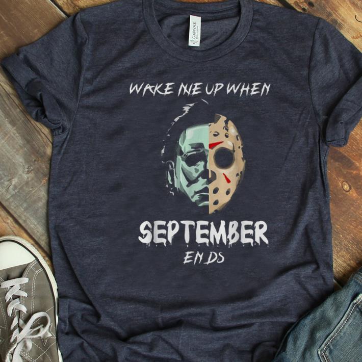 Hot Michael Myers Jason Voorhees Wake Me Up When September Ends shirt