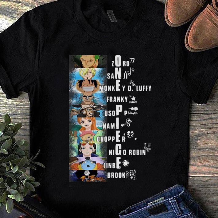 Hot One Piece Monkey D. Luffy Straw Hat Pirates Team Members shirt