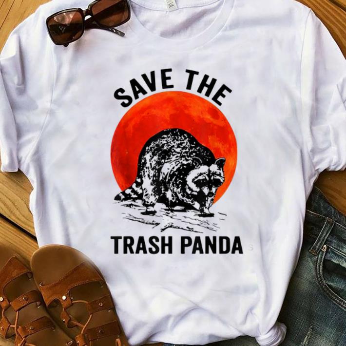 Hot Save The Trash Panda Sunset Racccon shirt