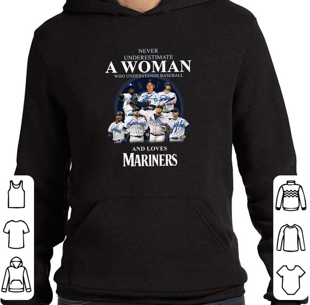 Never underestimate a woman who understands baseball Mariners shirt
