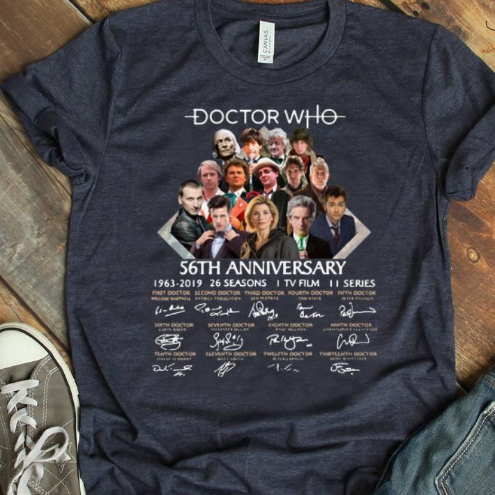 Nice 56th Anniversary 1963-2019 Doctor Who Signatures shirt