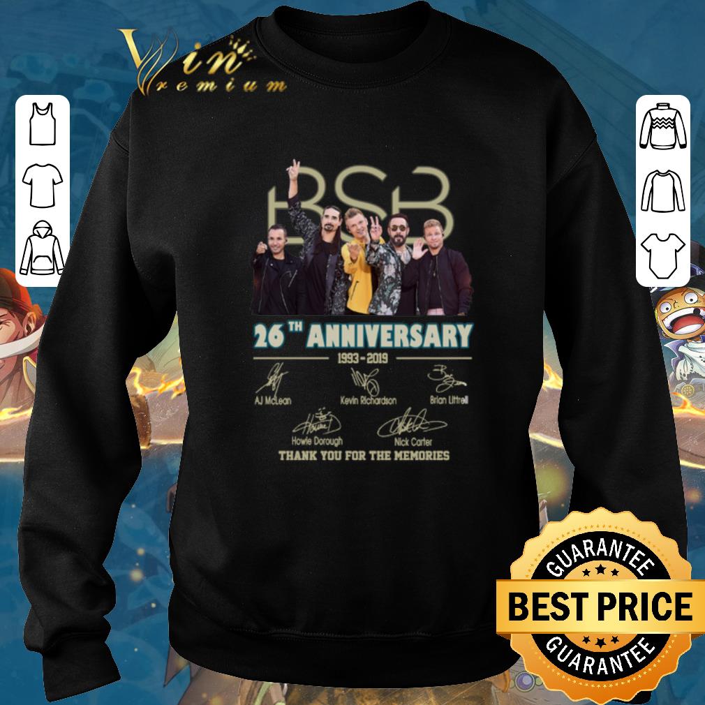 Nice Backstreet Boys BSB 26th anniversary 1993-2019 signatures shirt