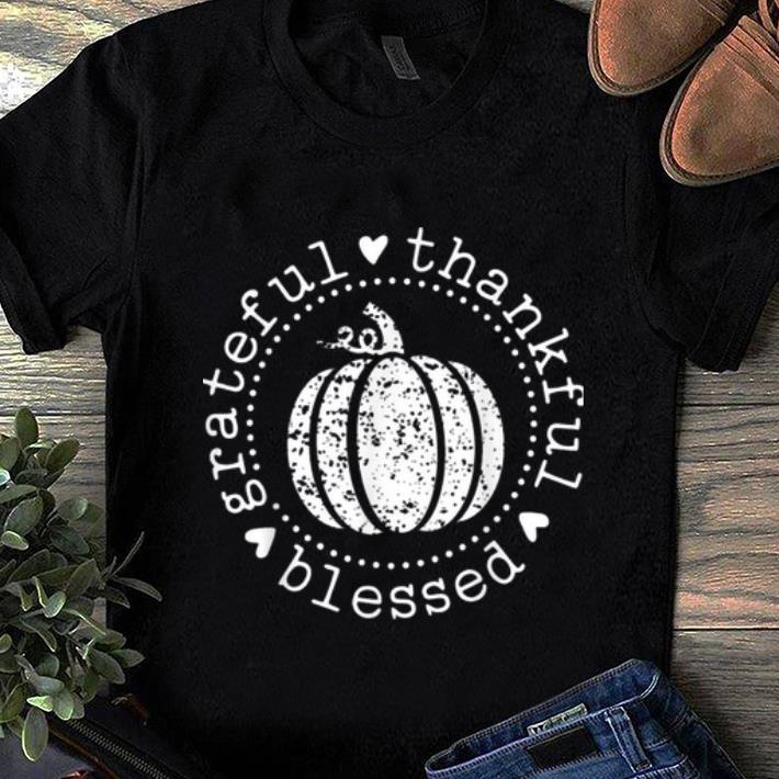 Nice Halloween Grateful Thankful Blessed Pumpkin Funny Christmas shirt