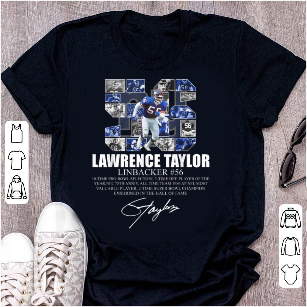 Nice Lawrence taylor Linbacker 56 Signature shirt