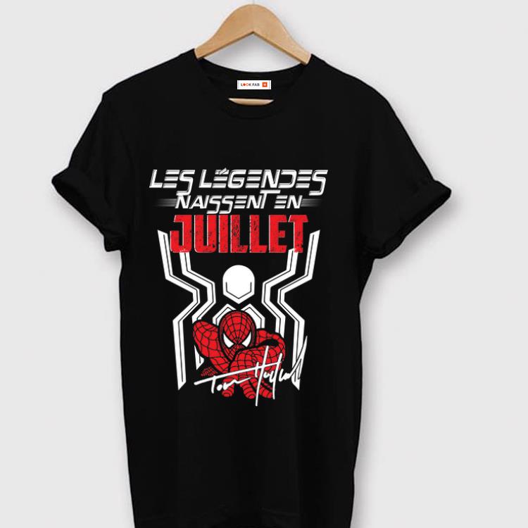 Nice Spiderman Les Legendes Naissent En Juilllet Signature shirt