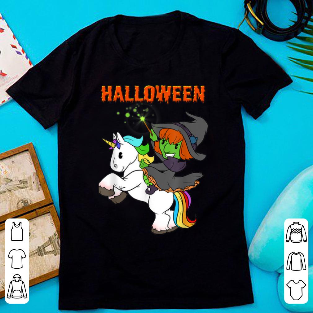 Official Cute Unicorn Witch Halloween Graphic Girls Costume Gift shirt