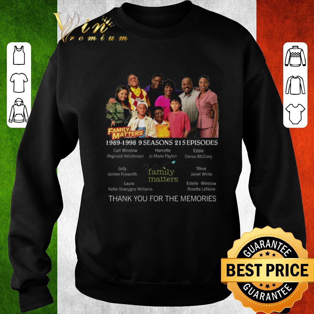 Official Family Matters 1989-1998 9 seasons thank you for the memories shirt