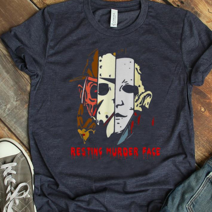 Official Halloween Resting Murder Face Horror Character Face shirt