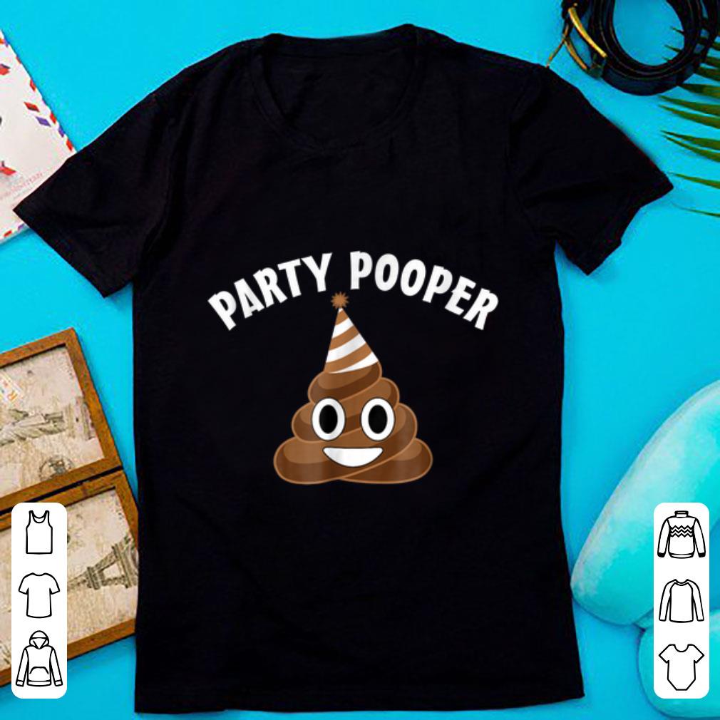 Official Party Pooper Poop Emoji Funny shirt