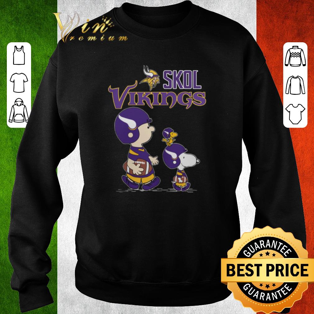 Official Skol Vikings Charlie Brown and Snoopy Minnesota Viking shirt