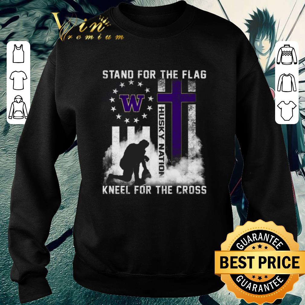 Official Stand for the flag Washington Huskies Nation kneel for the cross shirt