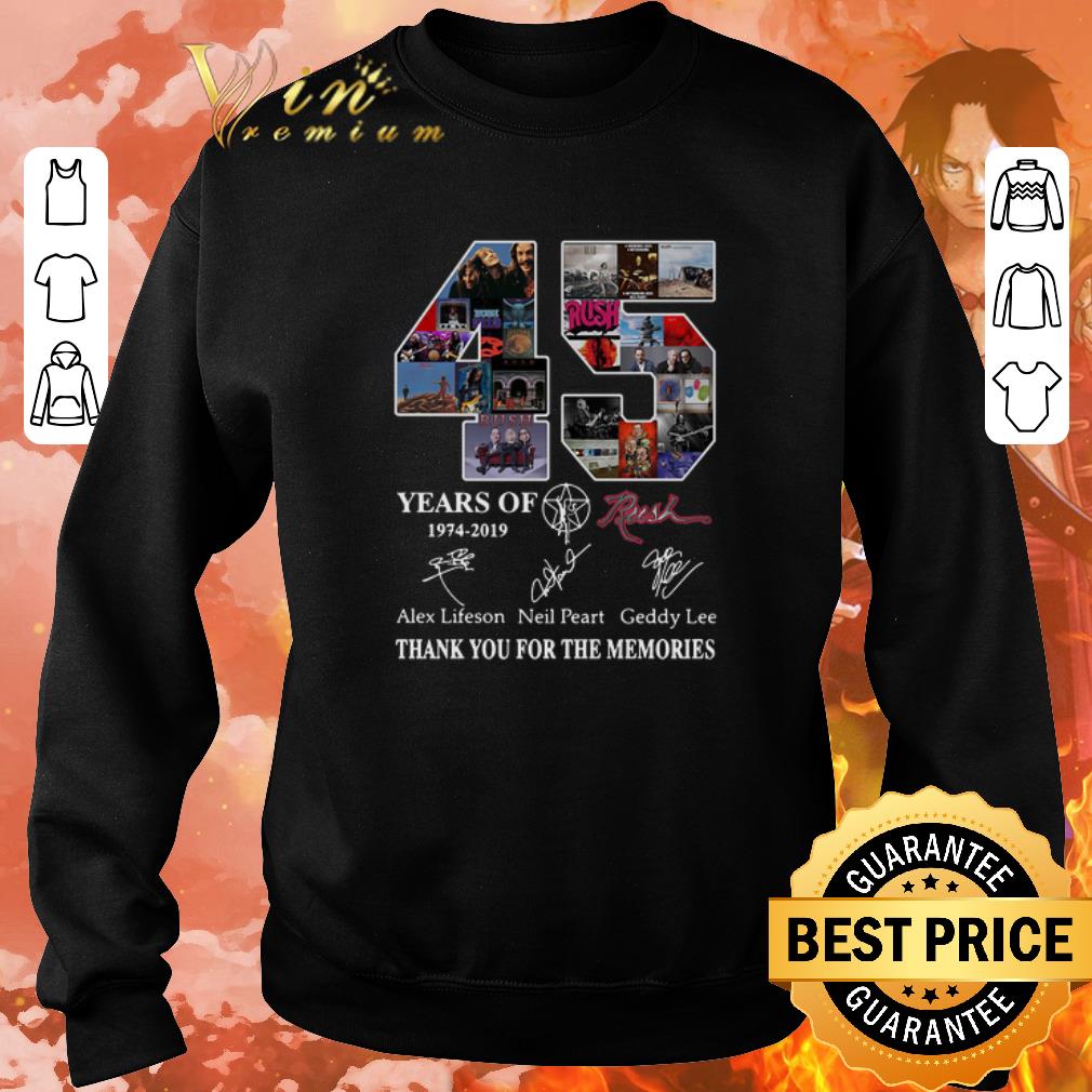 Original 45 Years of Rush 1974-2019 signature thank you for the memories shirt 6 Original 45 Years of Rush 1974-2019 signature thank you for the memories shirt