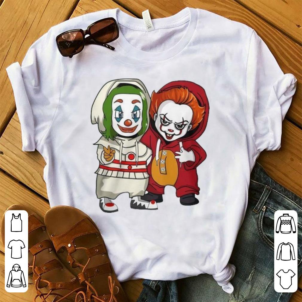 Original Baby Joker And Pennywise Halloween Cute Costume shirt