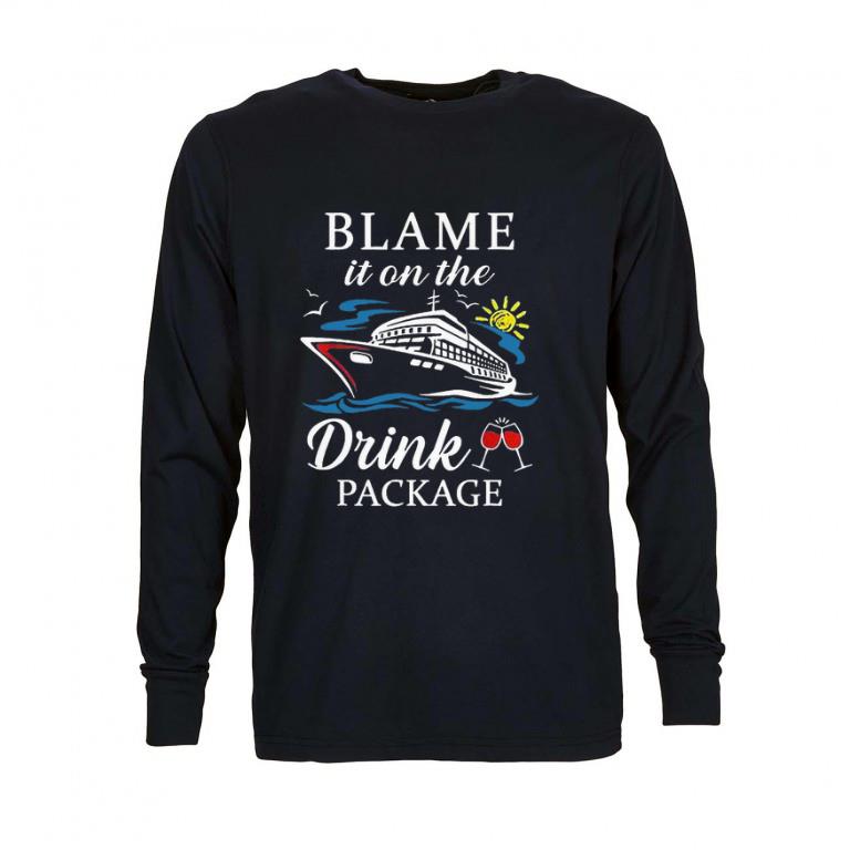 Original Cruise ship Blame it on the drink package shirt