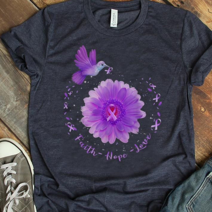 Original Faith Hope Love Hummingbird Daisy Alzheimer's Awareness shirt