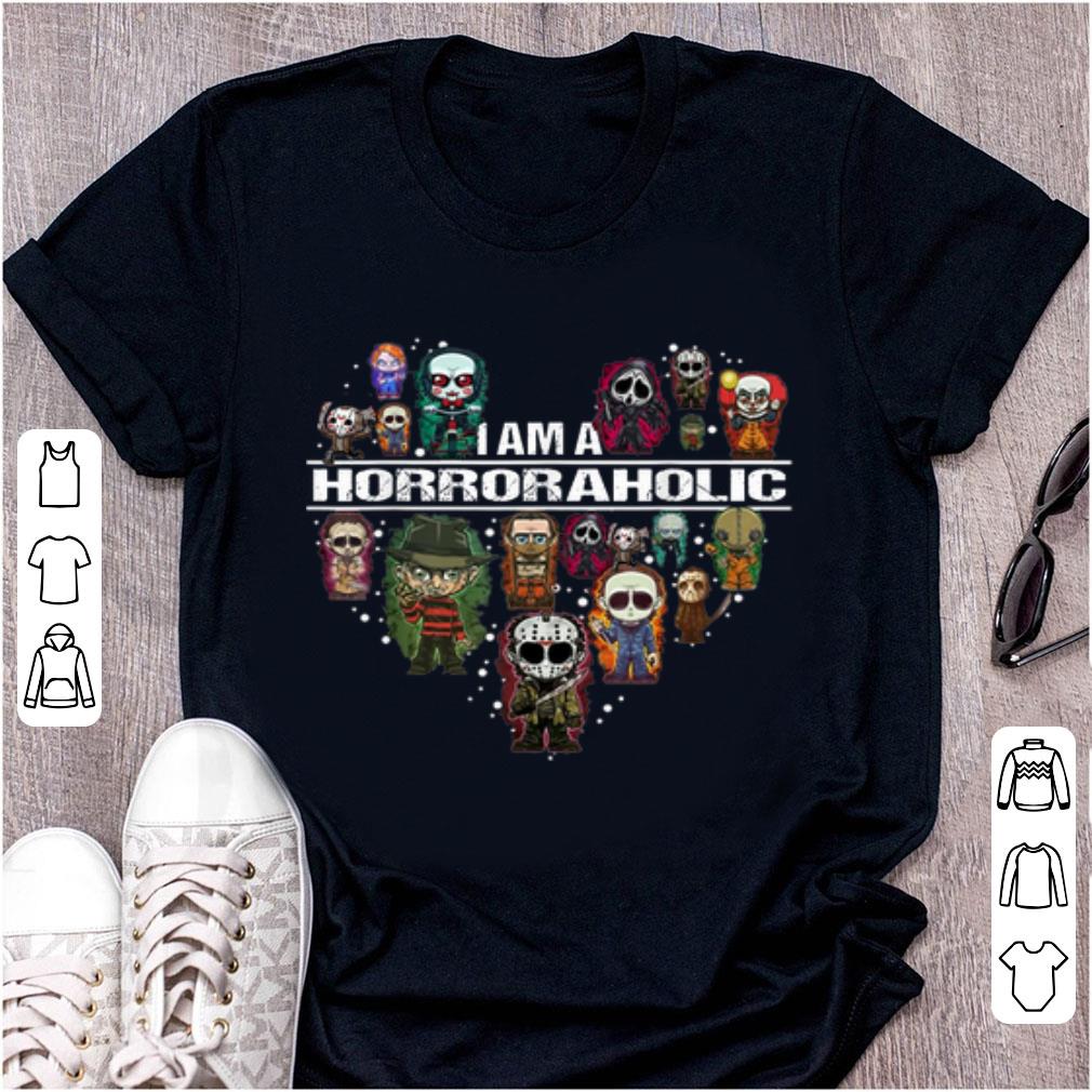 Original Horror Halloween I Am A Horroraholic Horror Character shirt