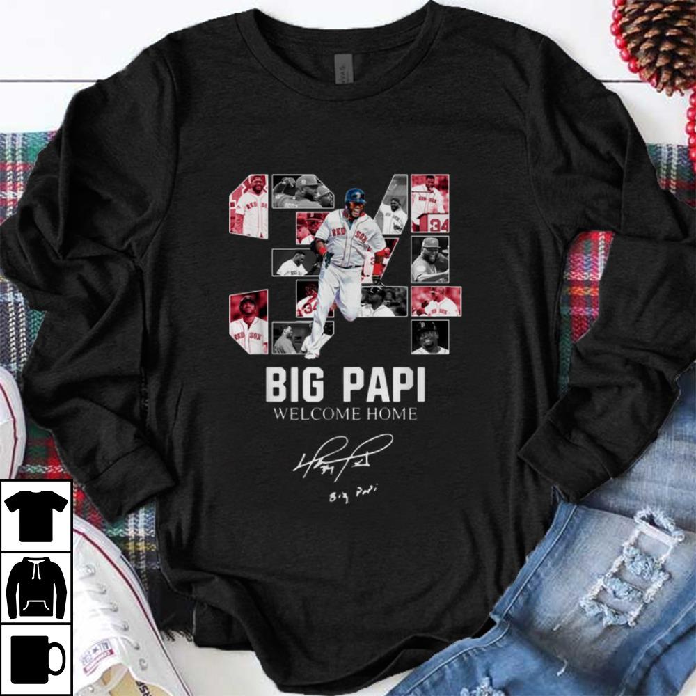 Original Red Sox 34 Big Papi Welcome Home Signature shirt