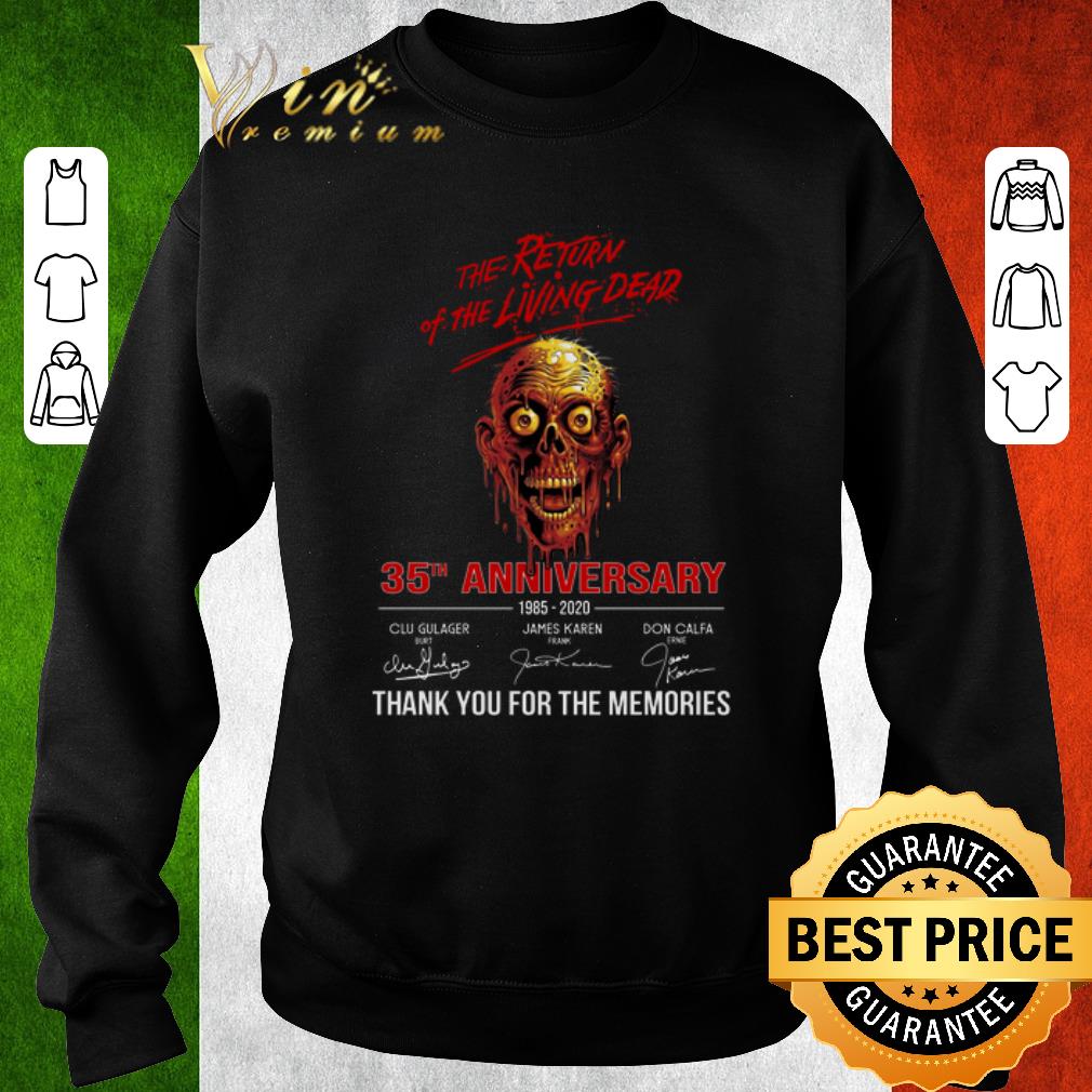 Original The return of the living dead 35th anniversary 1985-2020 shirt