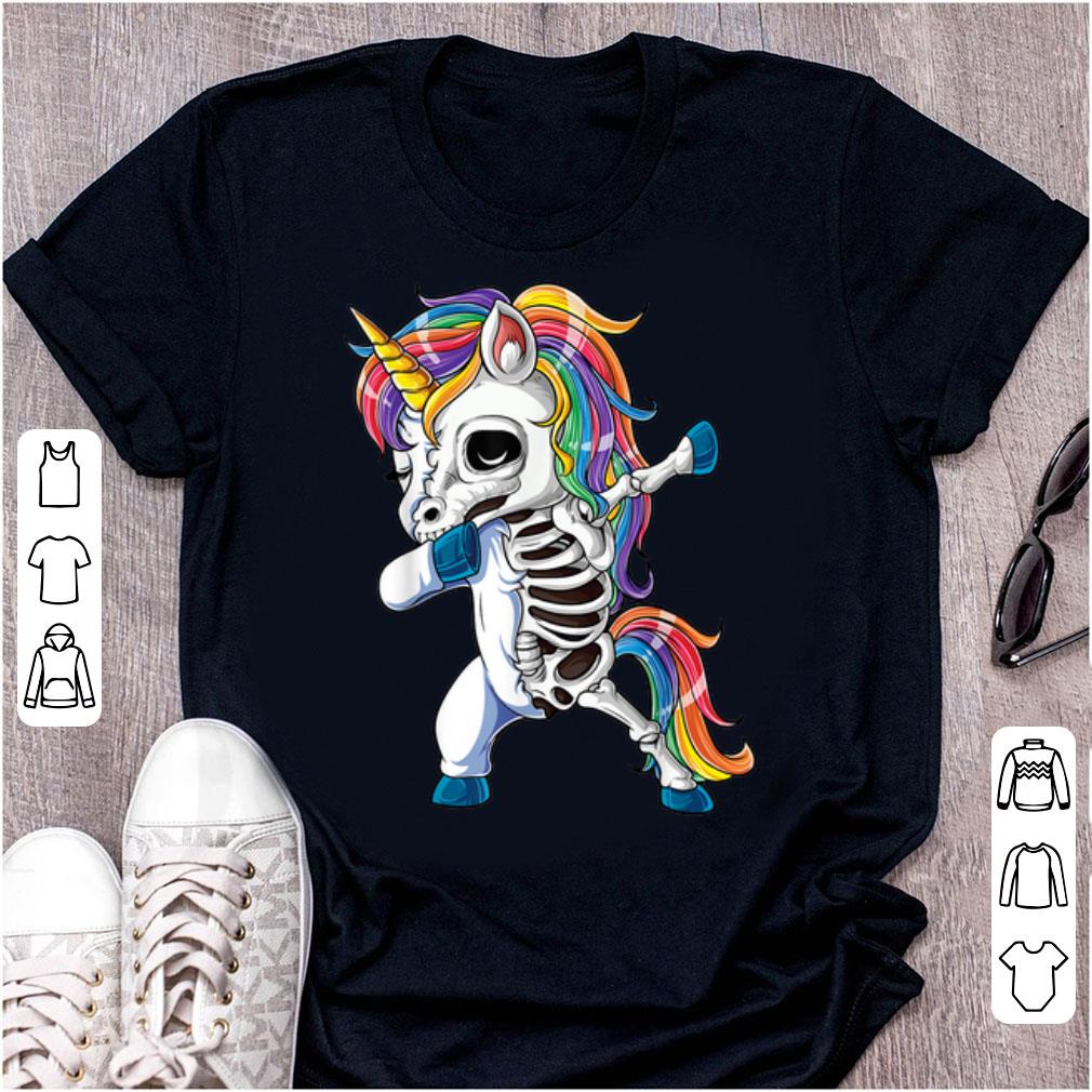 Original Unicorn Dabbing Skull Halloween shirt