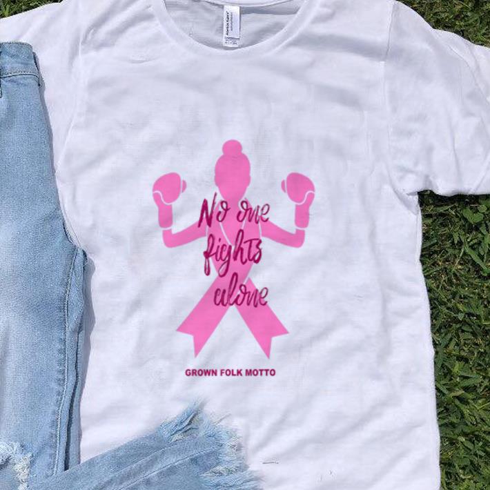Premium No One Fights Alone Breast Cancer Awareness shirt