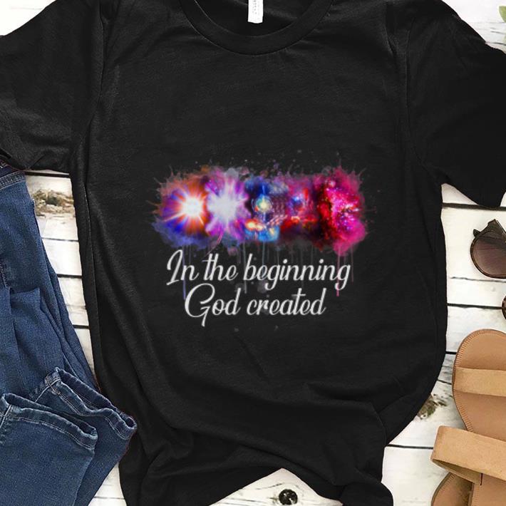  Premium Space Galaxy In the Beginning God Created shirt