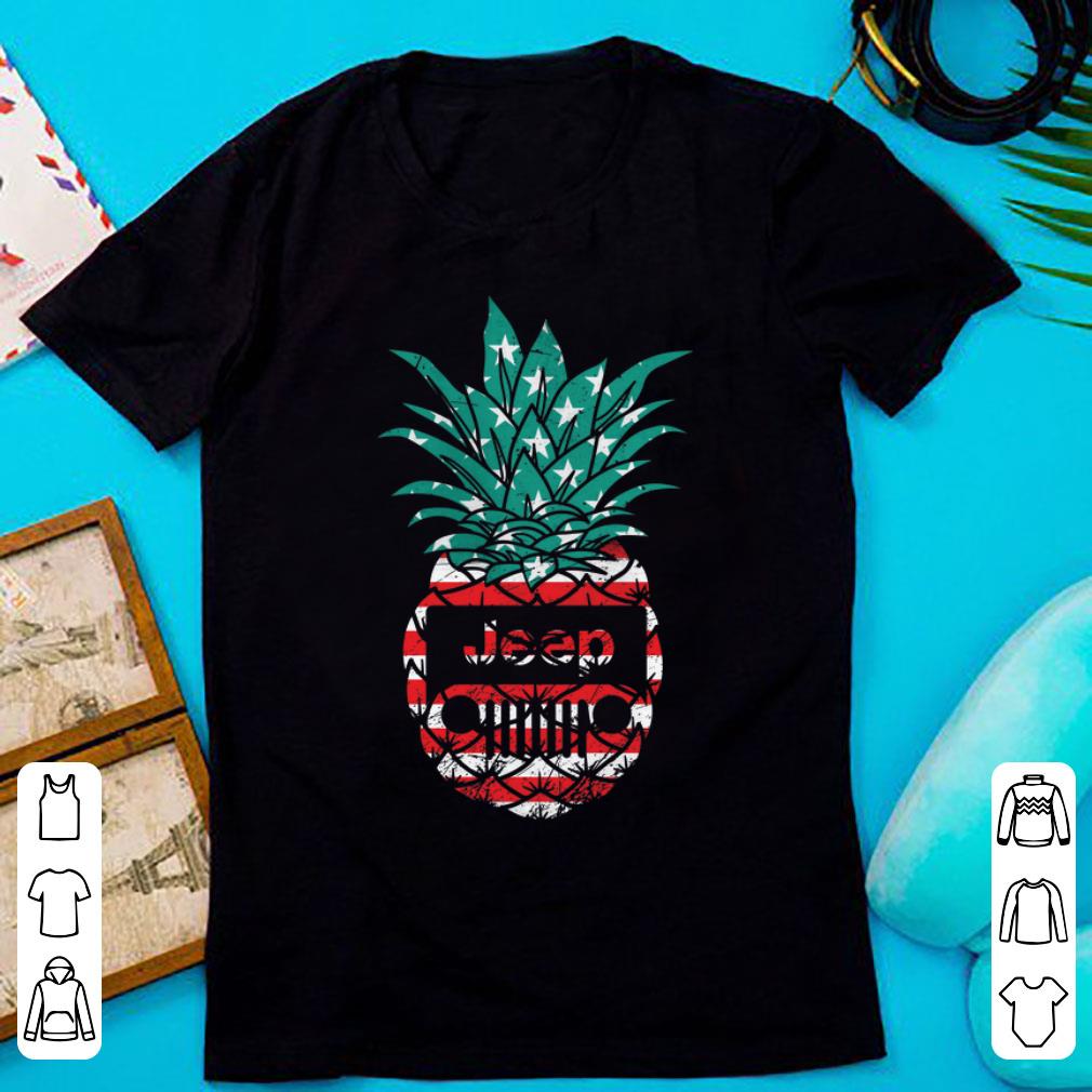 Pretty American Flag Jeep Pineapple shirt