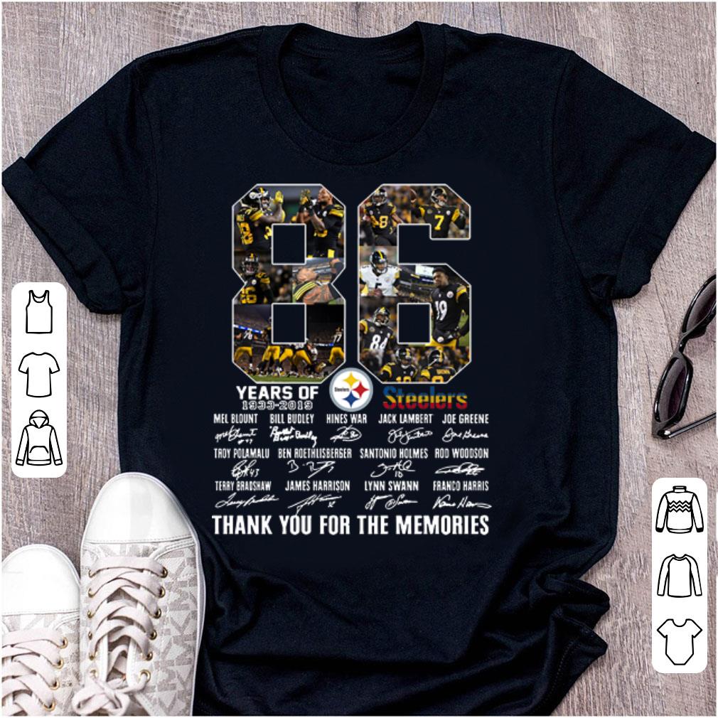 Pretty Pittsburgh Steelers 86th Anniversary 1933-2019 Signatures shirt