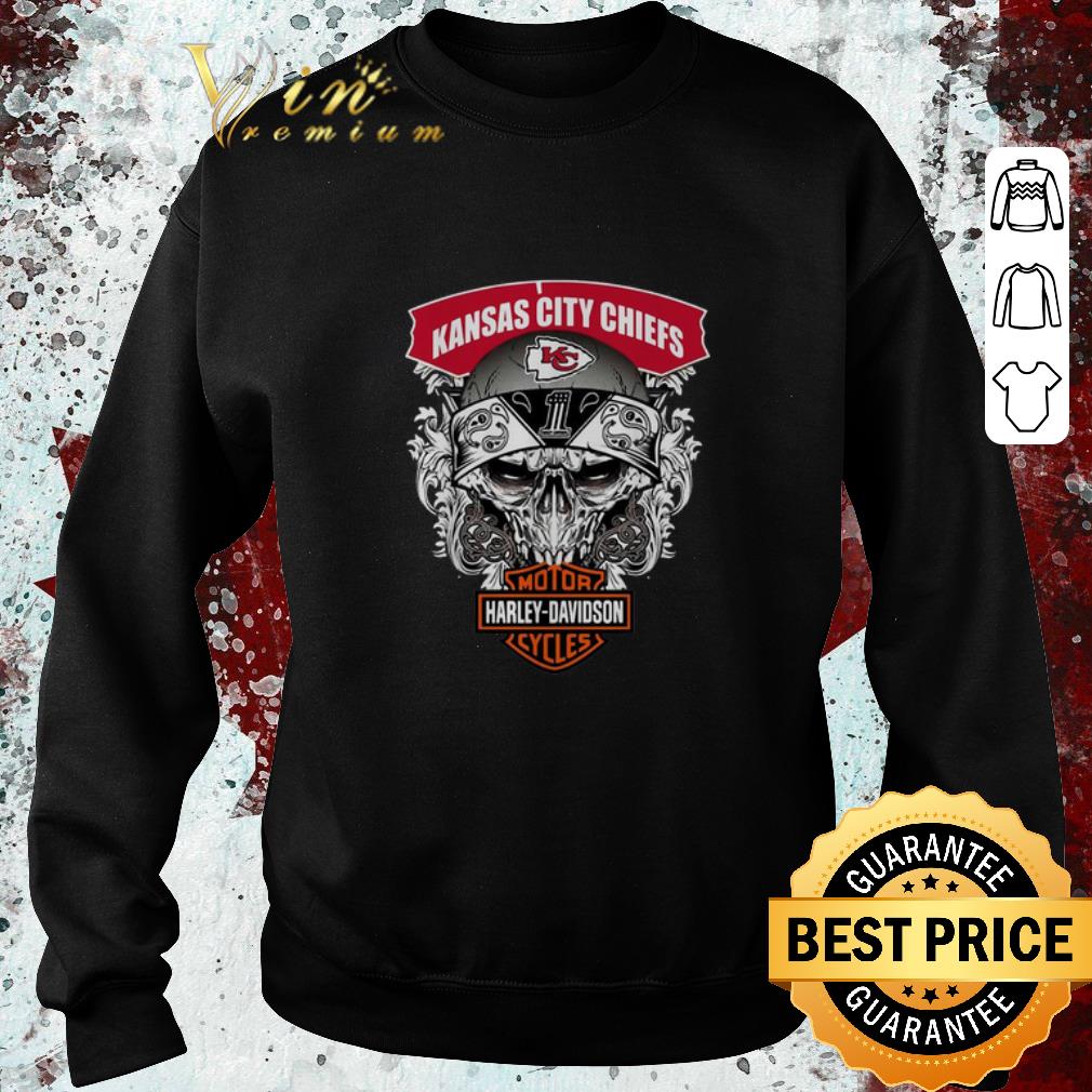 Pretty Skull Kansas City Chiefs Harley-Davidson shirt