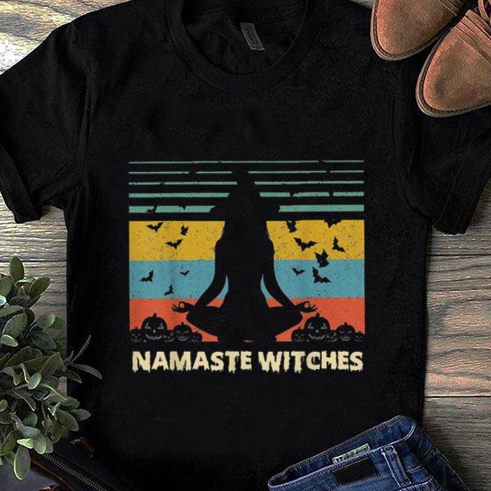 Pretty Yoga Namaste Witches Halloween Gift shirt