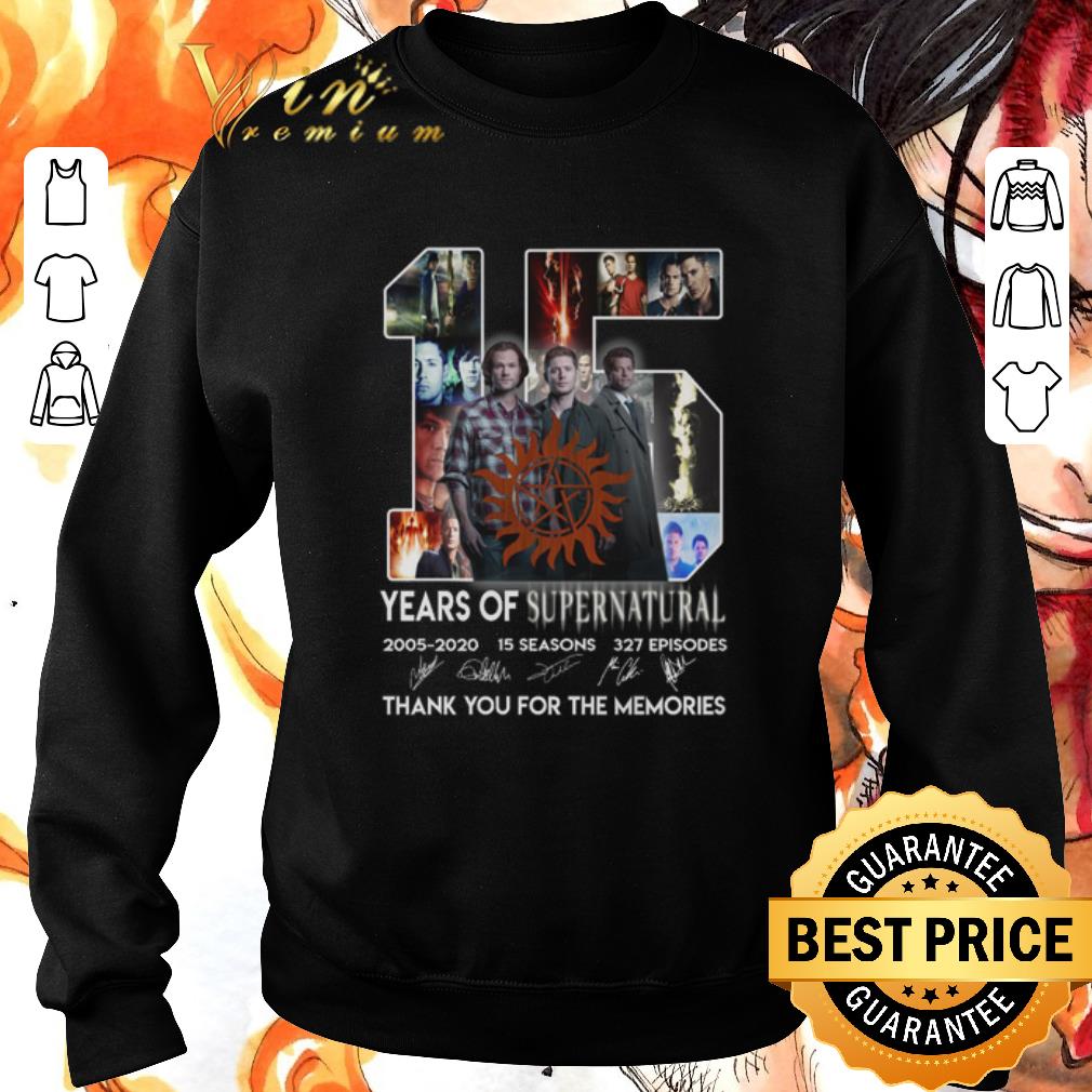 Top 15 years of Supernatural 2005-2020 thank you for the memories shirt 6 Top 15 years of Supernatural 2005-2020 thank you for the memories shirt