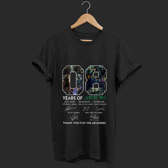  Top 8 Years Of Arrow Thank You For The Memories Signature shirt