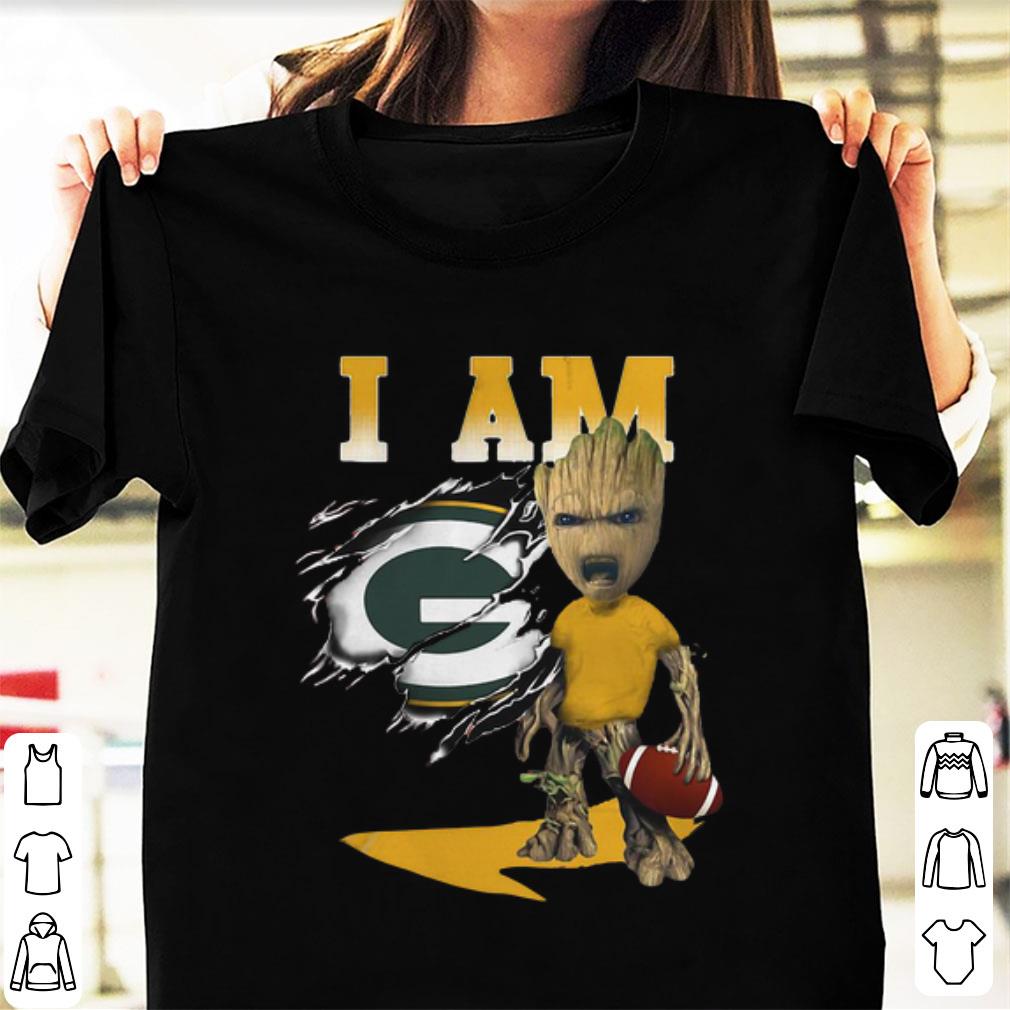 Top Baby Groot I Am Green Bay Packers shirt
