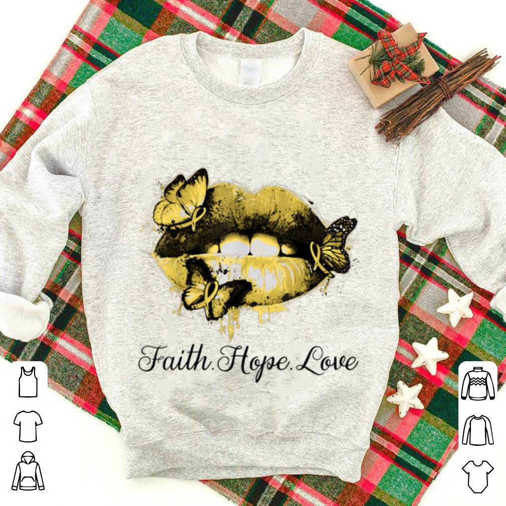  Top Faith Hope Love Lip Endometriosis Awareness shirt