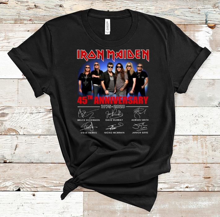Top Iron Maiden 45th Anniversary 1975-2020 Signature shirt