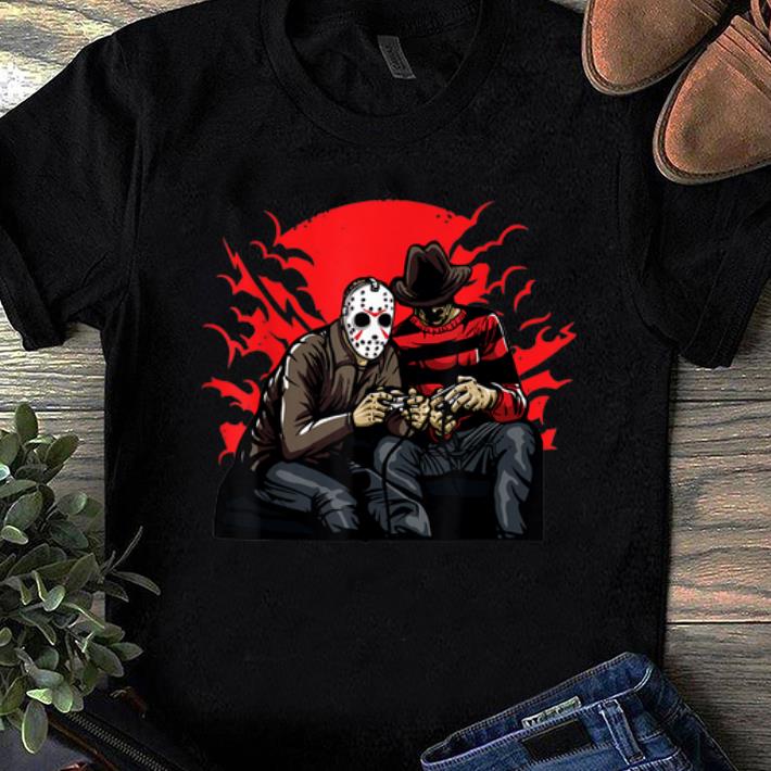 Top Jason Voorhees And Freddy Krueger Playing Video Game shirt